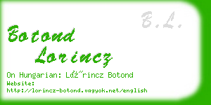 botond lorincz business card